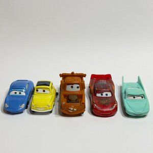Lot of 5 Disney Pixar Cars Movie Toys 2006 McDonalds Lightning McQueen Mater